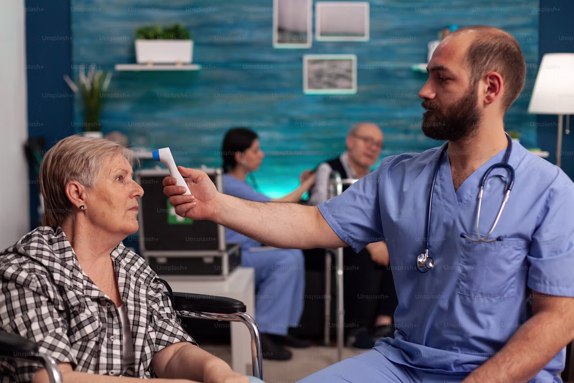 Paciente durante una revisión médica preventiva