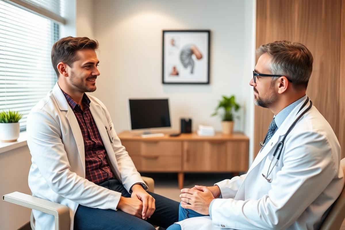Médico especialista evaluando síntomas urinarios